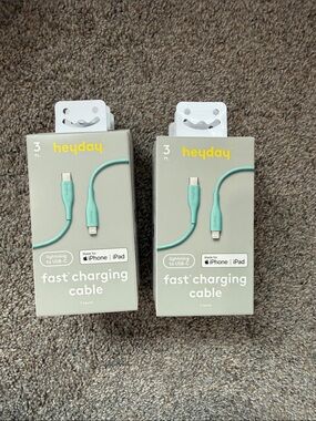 6 Heyday Lightning to USB-C Fast Charging Cable — Mint Green